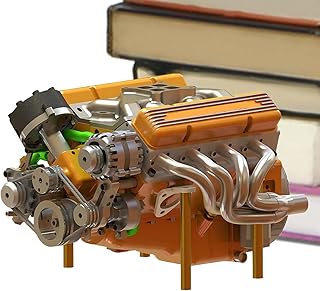Genérico Model Car Engine, Desktop Statue Ornament, 5,91 x 4,33 x 4,13 pulgadas Resin Figura Escultura, Realistic Table Decor Piece, Miniature Display, for Desk Bookshelf Home Decor