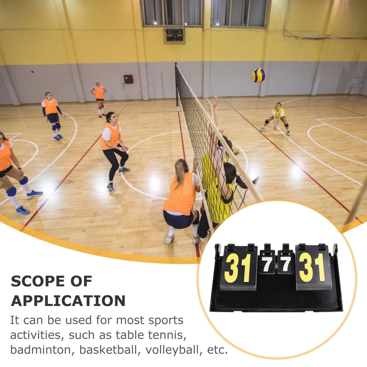 TOYANDONA Segnapunti da Tavolo a 4 Cifre Nero per Sport e Badminton | Plastica e Cartone, Lettura Chiara e Intuitiva, Uso Semplice, Pulizia Rapida e Riutilizzabile