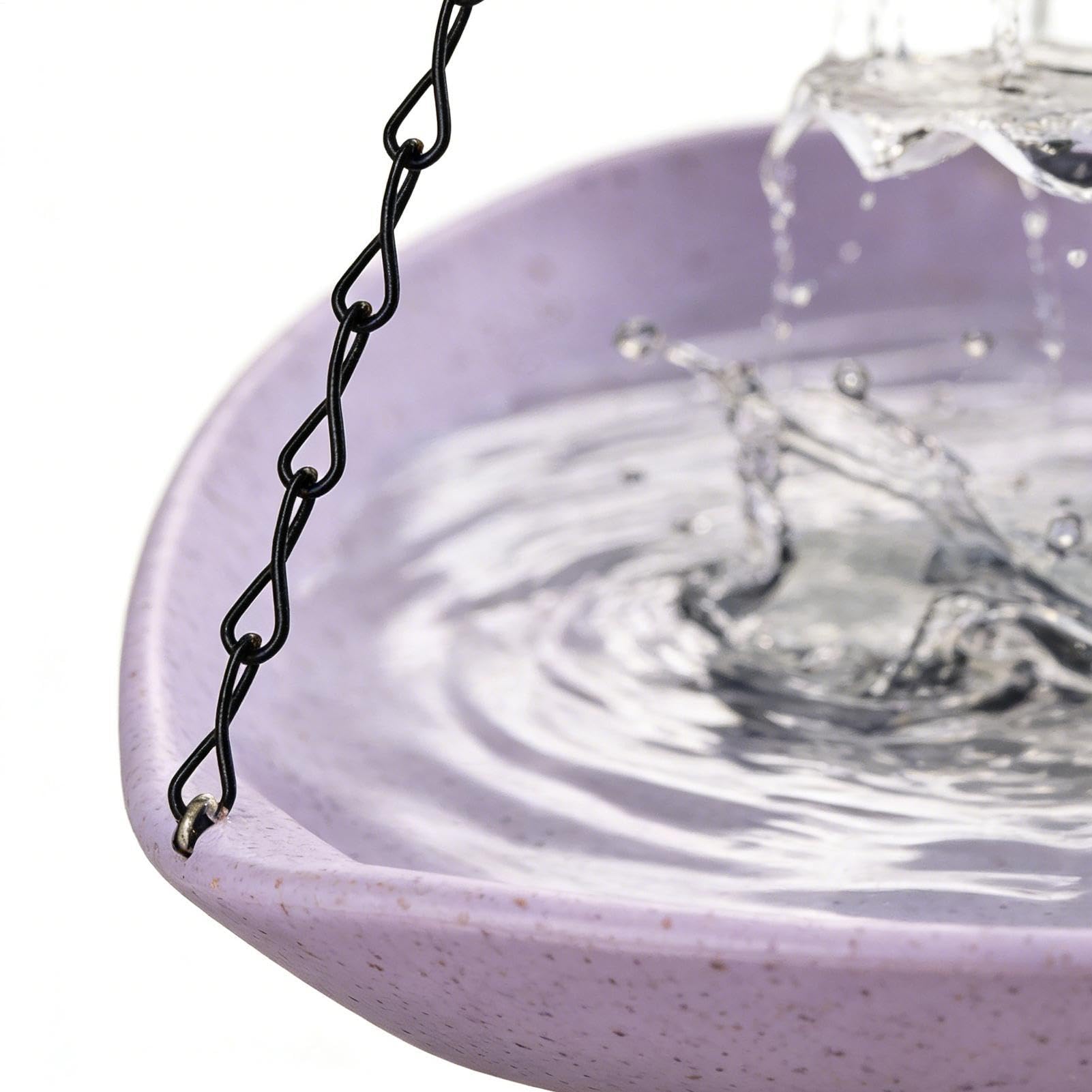 Vasca da bagno per uccelli per esterni, a forma di cuore ad energia solare, pompa per fontana per uccelli, per laghetti, piscine, patio, prato, ara, passero, parrocchetto, conure, calopsitte