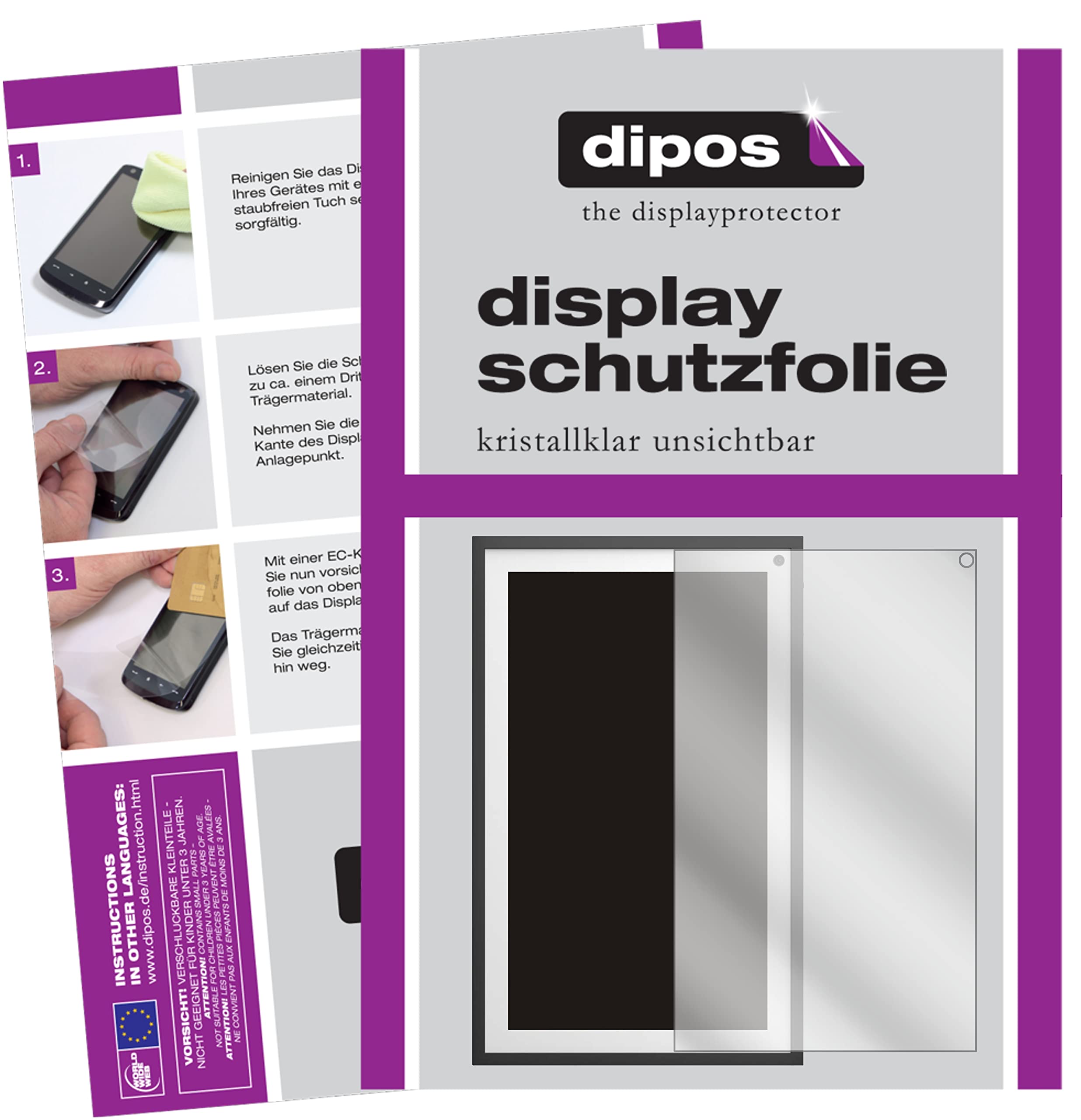 Dipos 2 Pellicole Protettive Crystalclear Per Amazon Echo Show 2ª Gen - Vetro Temperato Made In Germany