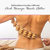 Vista 8 de Tuuli Accessories – Back Massager with Rollers and Rope, Multi-Functional Back Roller and Neck Massager, Eases Muscle Tension and Supports Skin