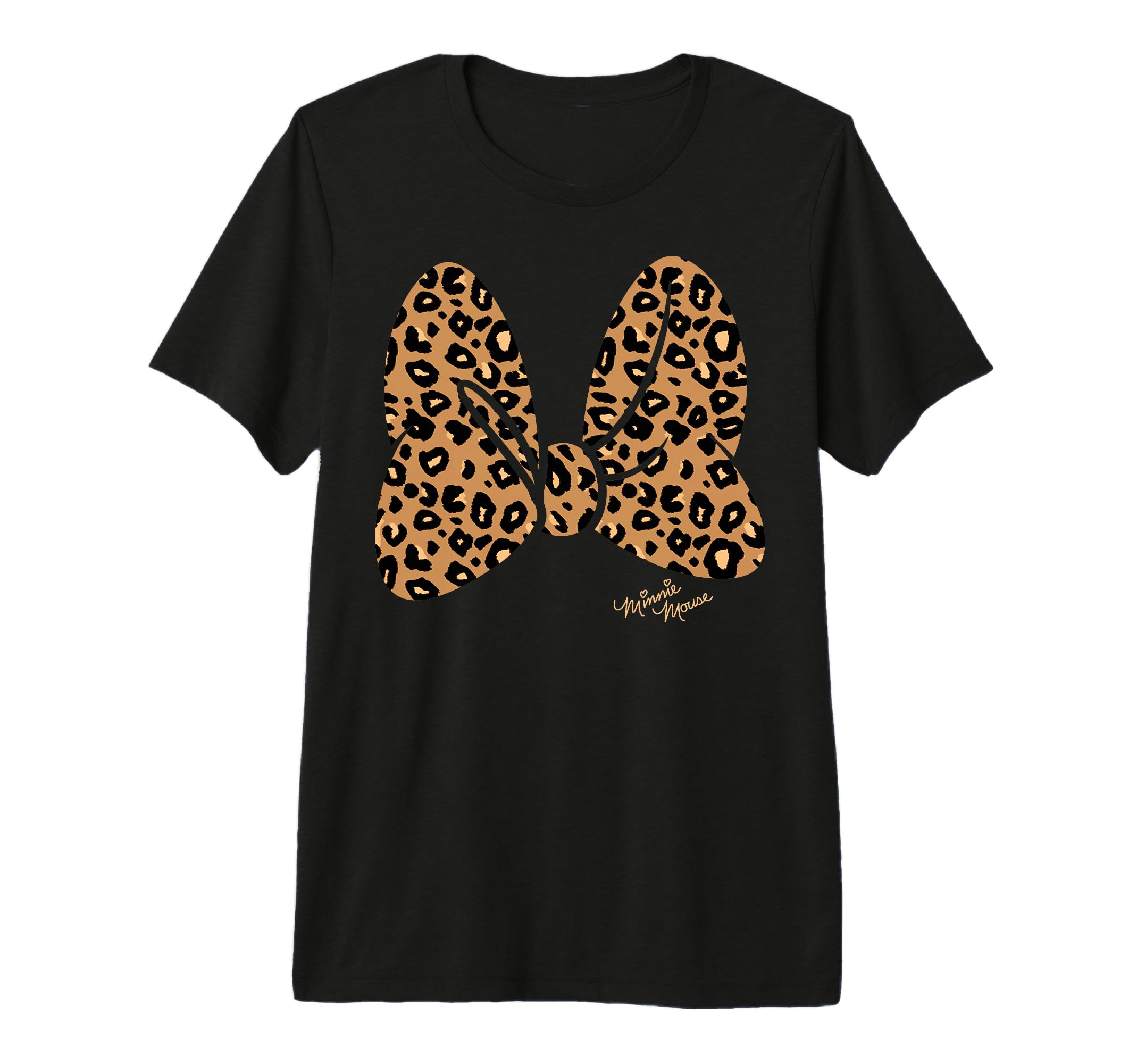 Disney Minnie Mouse Leopard Print Bow Premium Short Sleeve T-Shirt