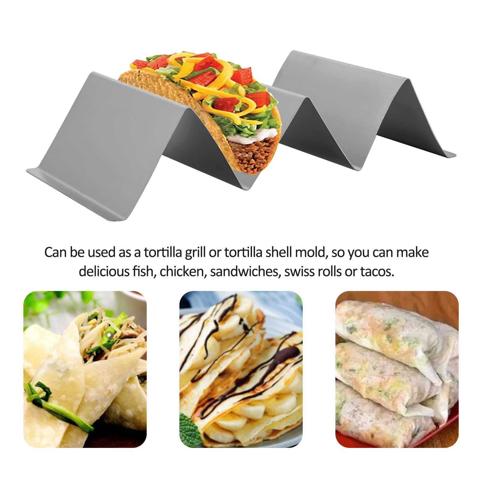 Taco Holder Stand Pack 4 Pack Stainless Steel Taco Holder 4 Tacos Each ...