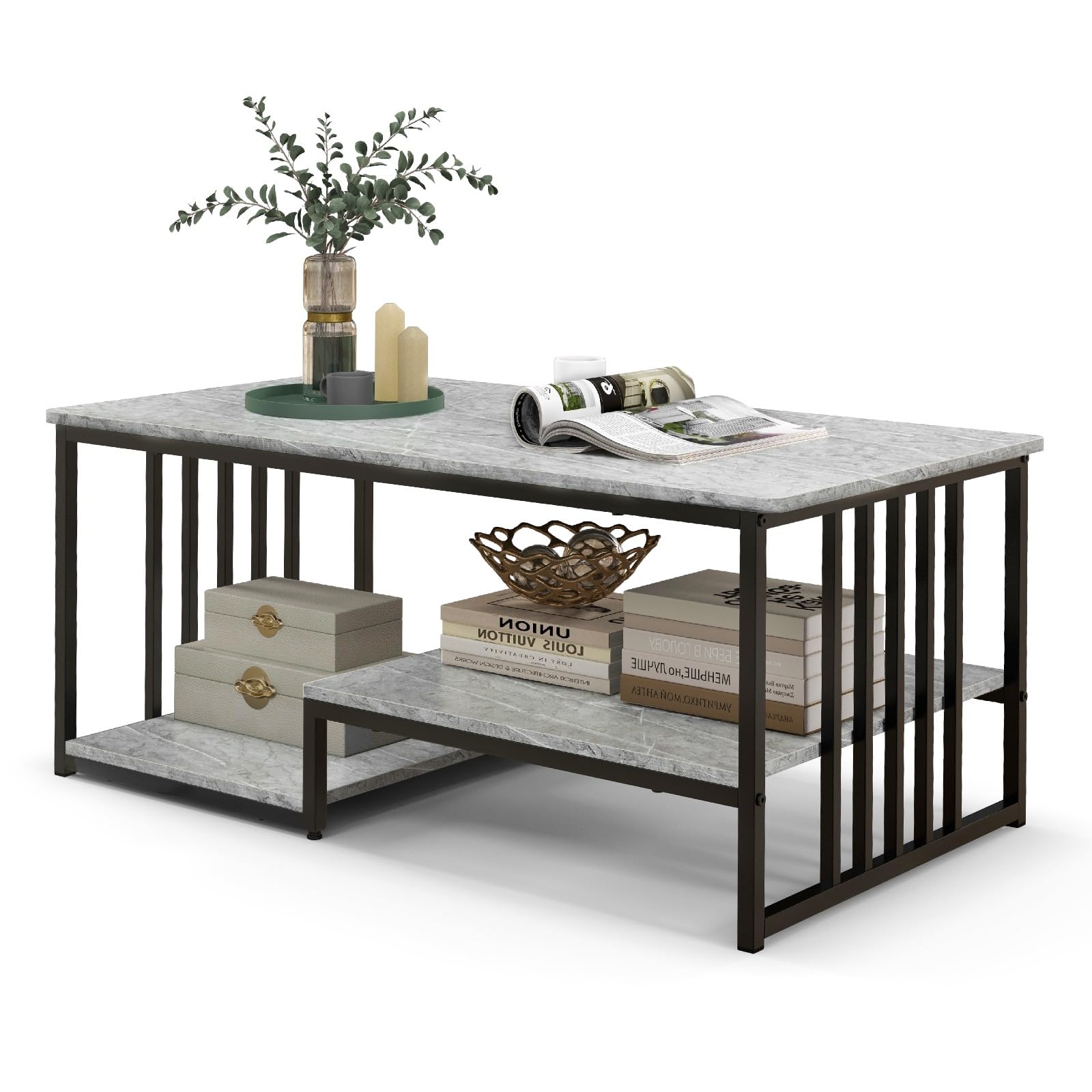 Artistiq Salontafel Marlenne Marmerlook 90 x 90cm - Artistiq Living Artistiq Salontafel Marlenne Marmerlook 90 x 90cm - Artistiq Living