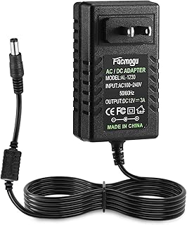 Facmogu 12V 3A Power Supply,Power Adapter 100~240V AC to DC 12 Volt 3 Amp 36W Converter Available 5.5mm x 2.5mm 2.1mm for LED Strip Light CCTV Security Camera Router