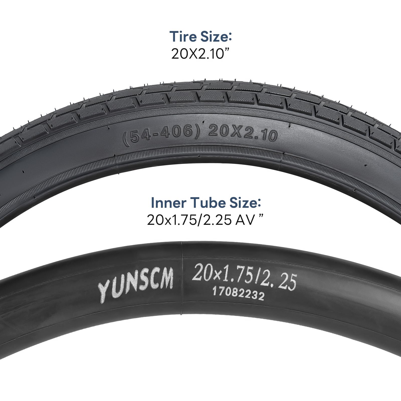 Amazon | YunSCM 2本セット,20 2.1 タイヤ,20x2.10 54-406 自転車