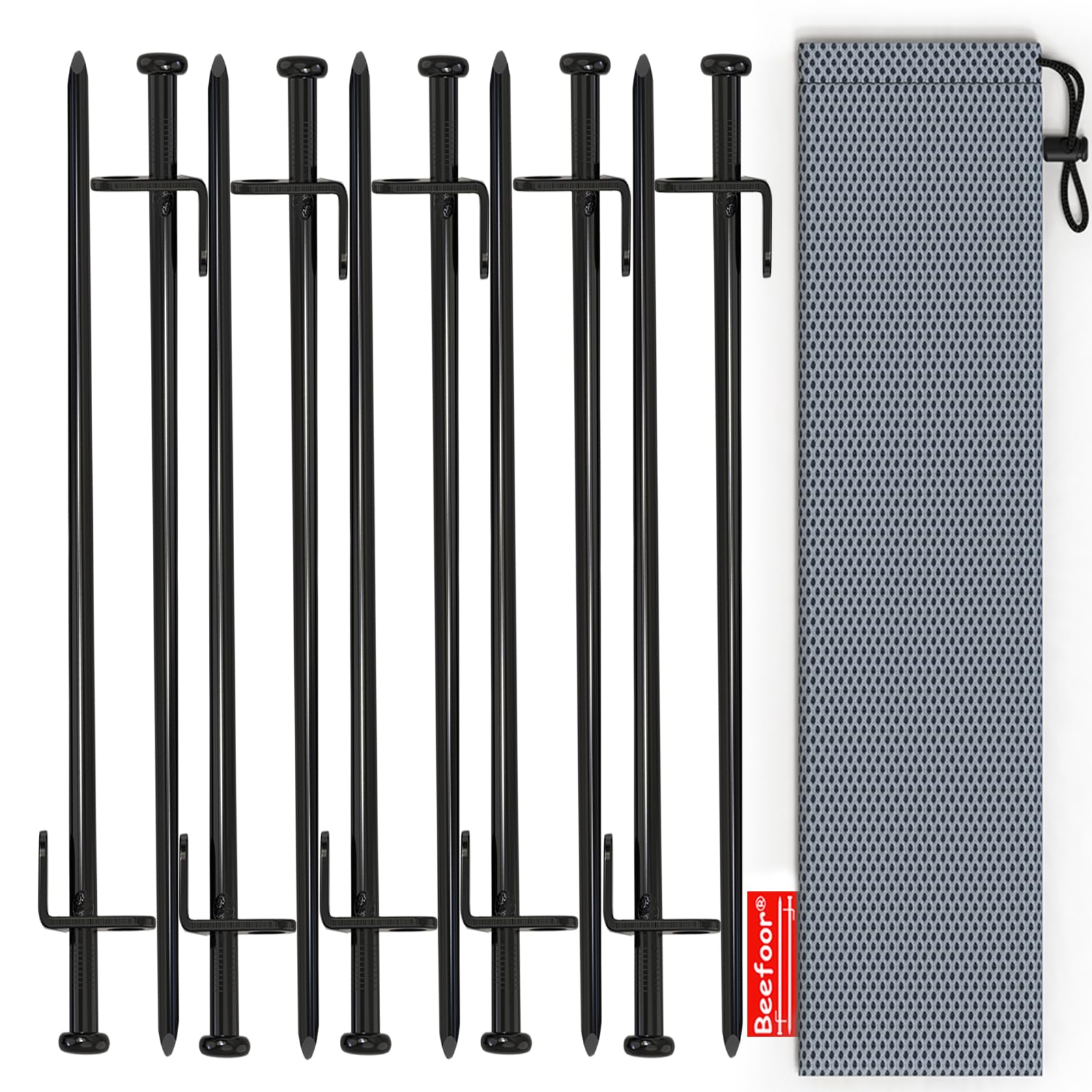 Robuste Stahl-Zeltheringe – Planenheringe, Campingpfähle für Outdoor-Camping, Baldachin und Plane, 30,5 cm, 10 Stück