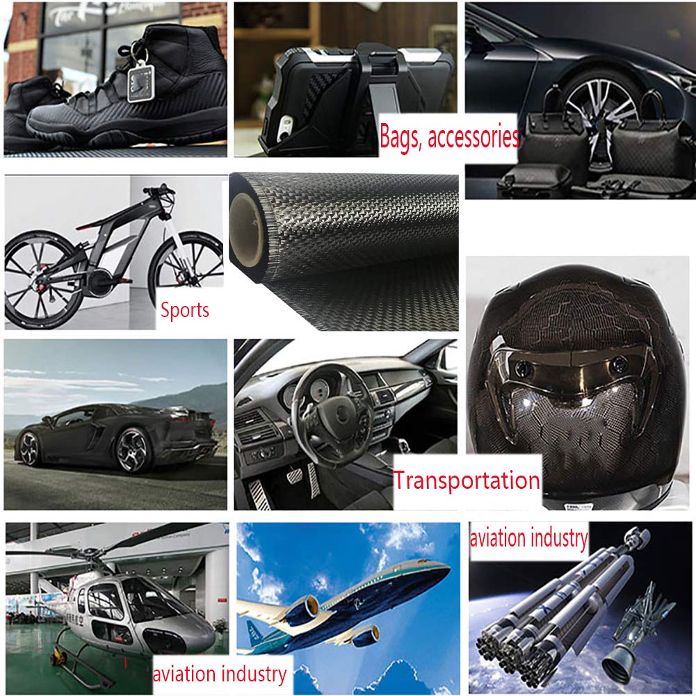 Carbon Fiber Fabrics Cloth Sheet, Carbon Fiber Fab 3K-Carbonfaser-Jacquard-Stoff, tausend Vogelmuster zur Modifizierung des Fahrzeuginnenraums, Surfbrett