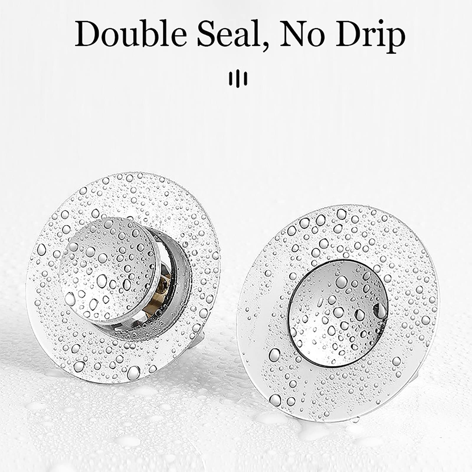 Tapones de Fregadero Tapón de Baño, Tapón de Drenaje Universal emergente for atrapar pelos, Multicolor, for Orificios de Drenaje de 1,46 a 1,61 Pulgadas(Black)