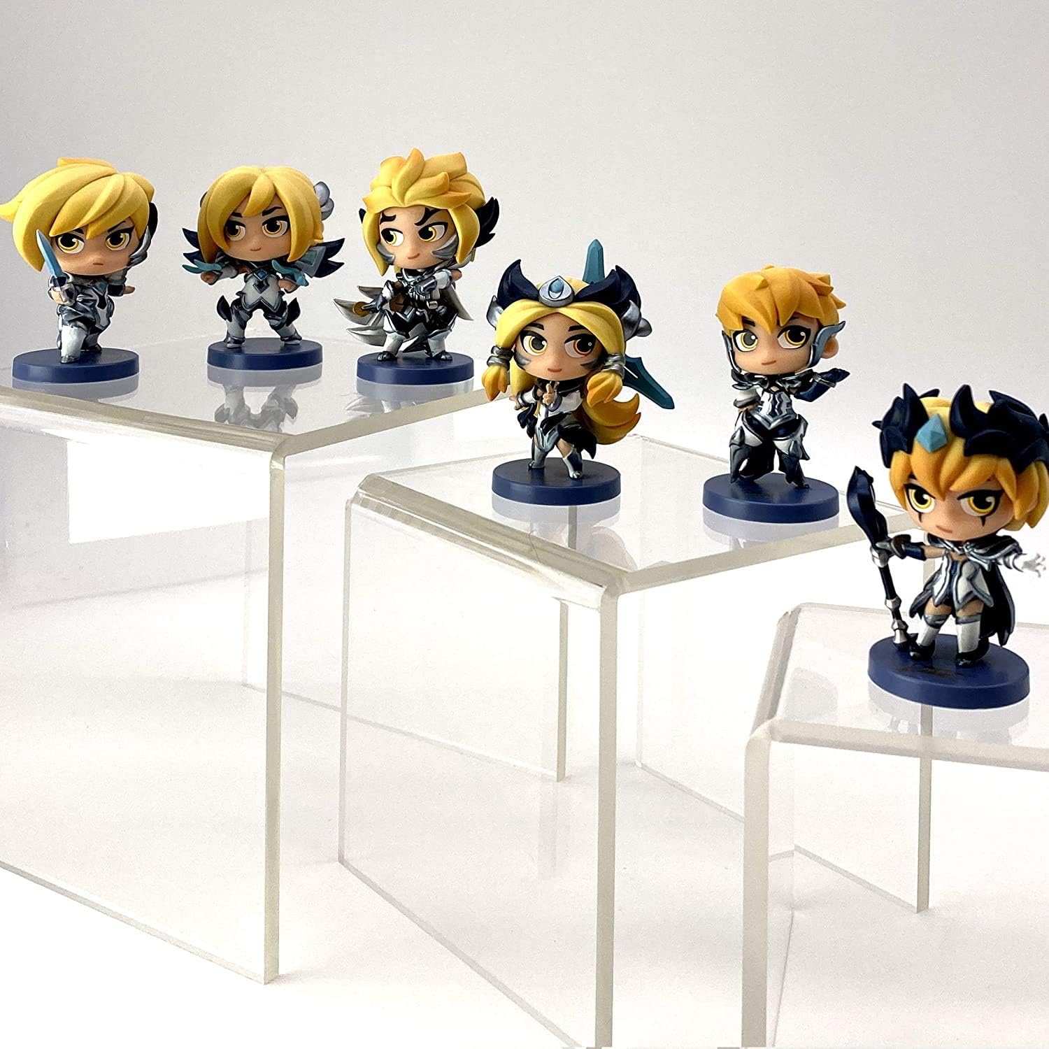 ifavor123 5mm Thickness Clear Acrylic Riser Set - 3 Display Stand Risers (1 Set 3", 4", 5") (1 set)