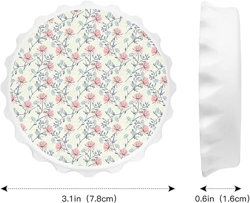 Miniatura 2 de Vintage Flower Beer Bottle Opener Fridge Magnets, Spring Summer Chrysanthemum Dandelion Magnetic Strong Refrigerator Sticker for Withboard Cool