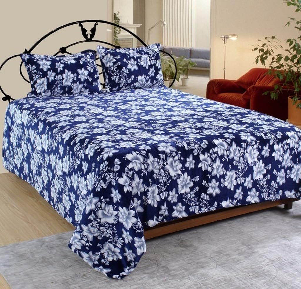 Rvans Creations® Fleece Winter Woolen Warm/Winter King Size Flat Double