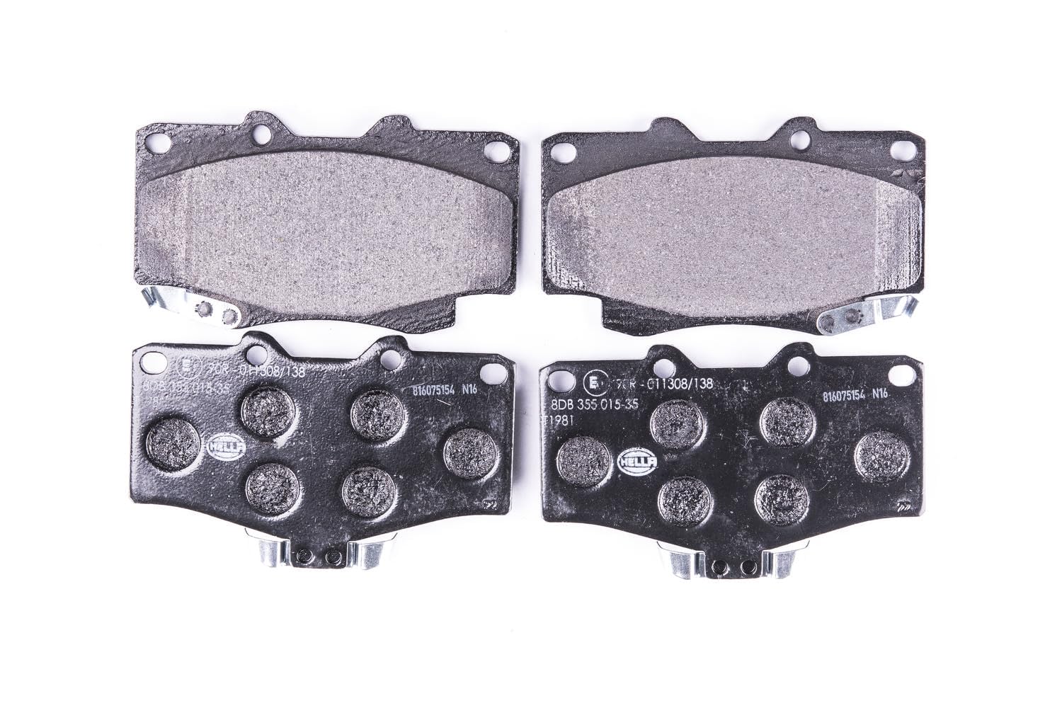 HELLA 8DB 355 015-351 Brake pad set - with acoustic wear warning - T1981 - for e.g. TOYOTA / VOLKSWAGEN