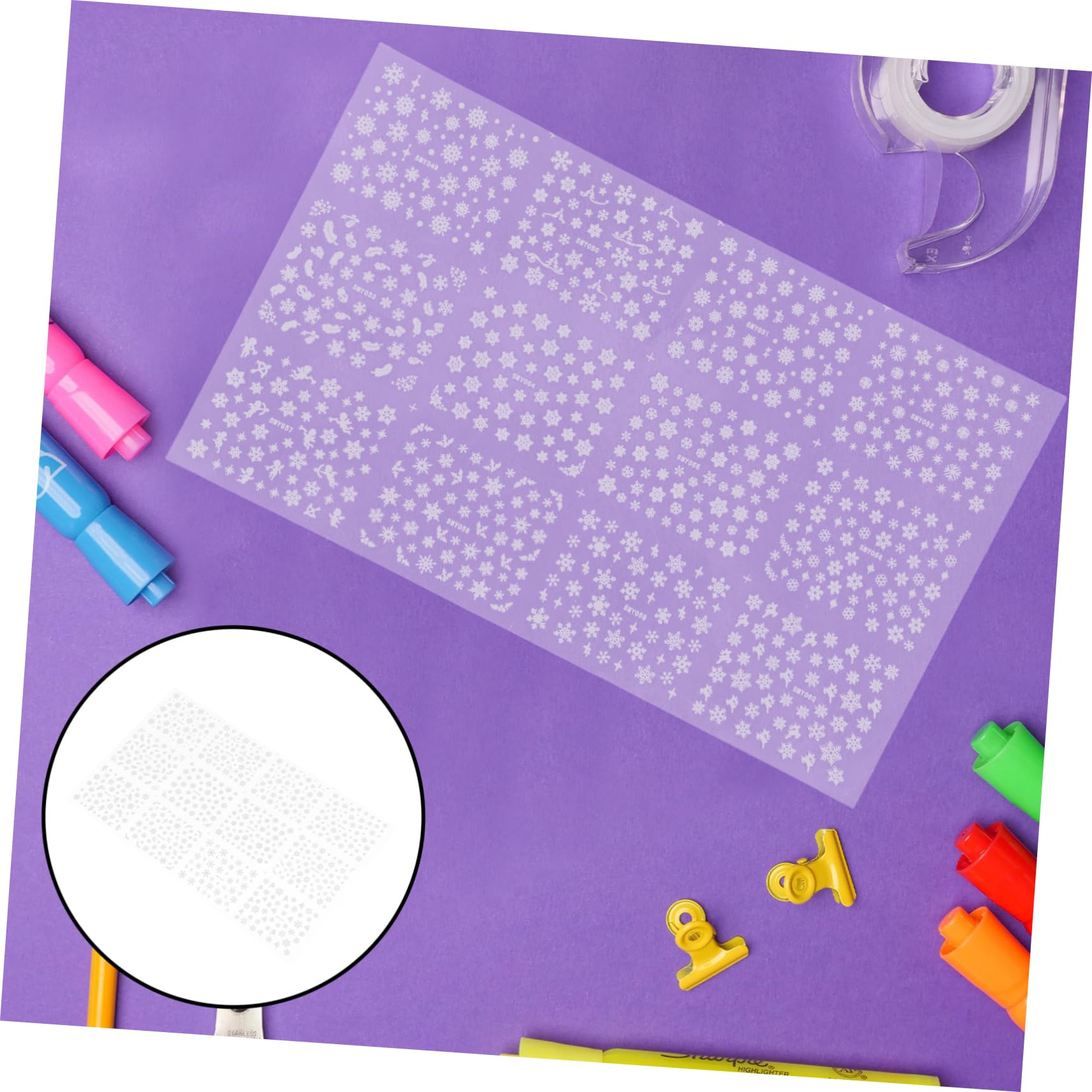 Adesivi Unghie 3d Fiocchi Gelati Natalizi 12 Fogli Resina | Nail Art, Effetto Decorativo a Rilievo, Tema Christmas, Set Smy049-060