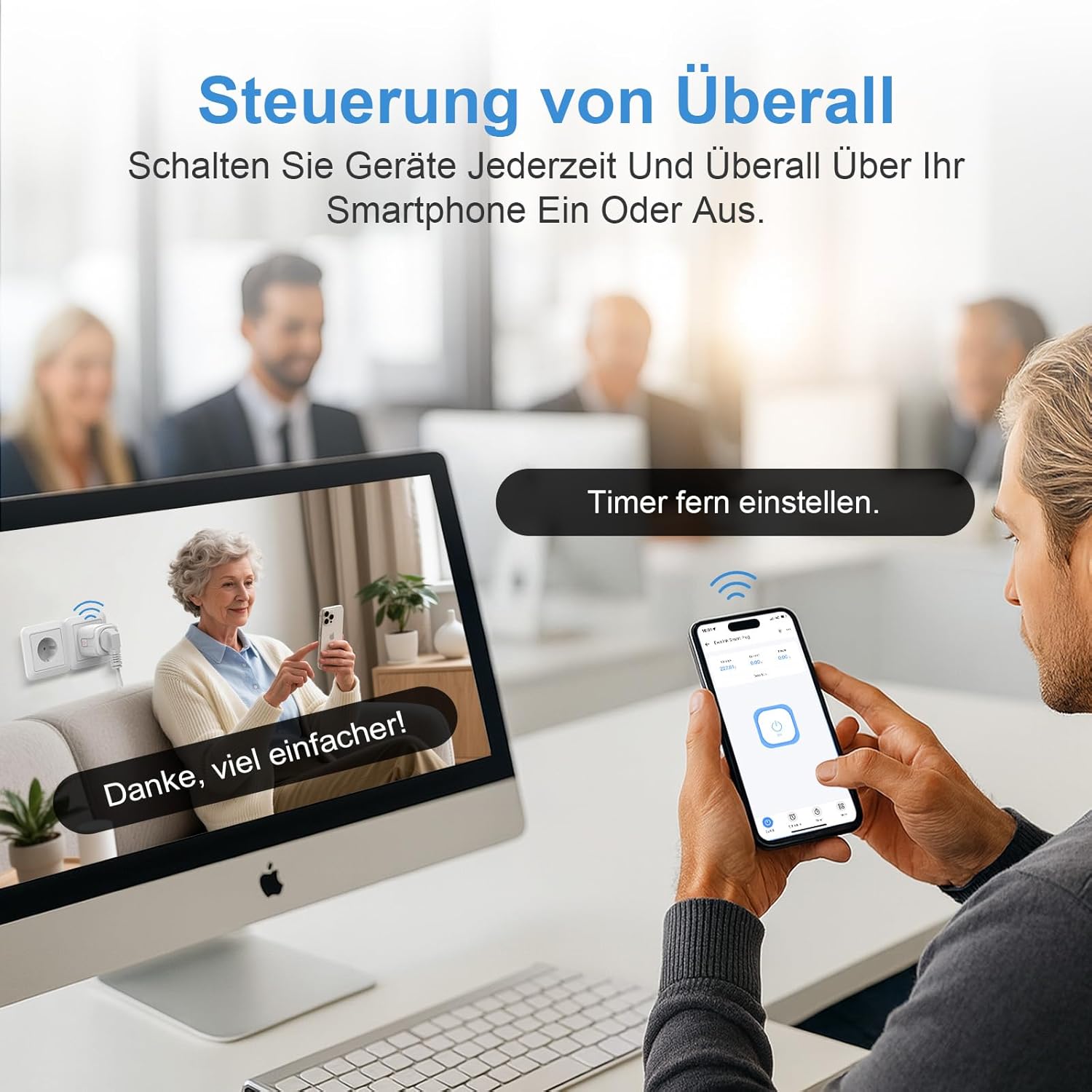 Remote control of the SURFOU Smart Plug BSD33-E via smartphone