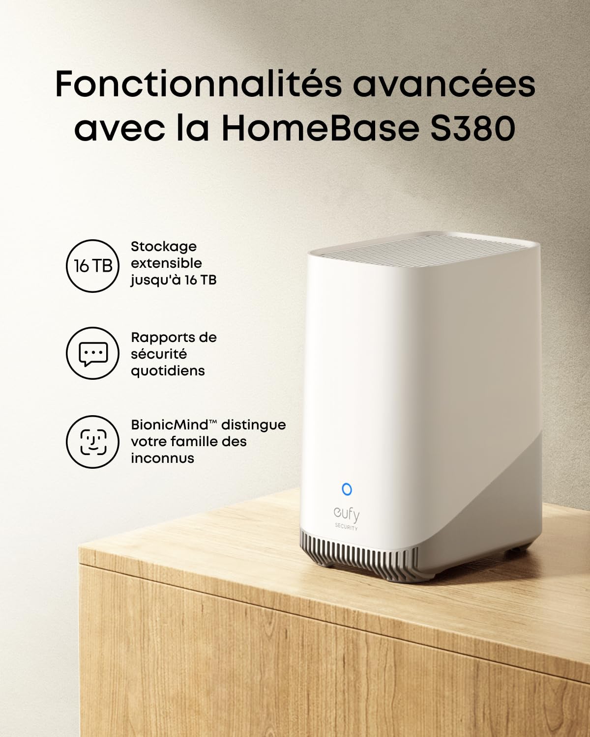 eufy Security SoloCam E42, caméra Solaire 4K sans Fil pour Dehors, Suivi IA, Stroboscope,Camera Surveillance WiFi, Reconnaissance faciale,Stockage Local Jusqu’à 14 TB