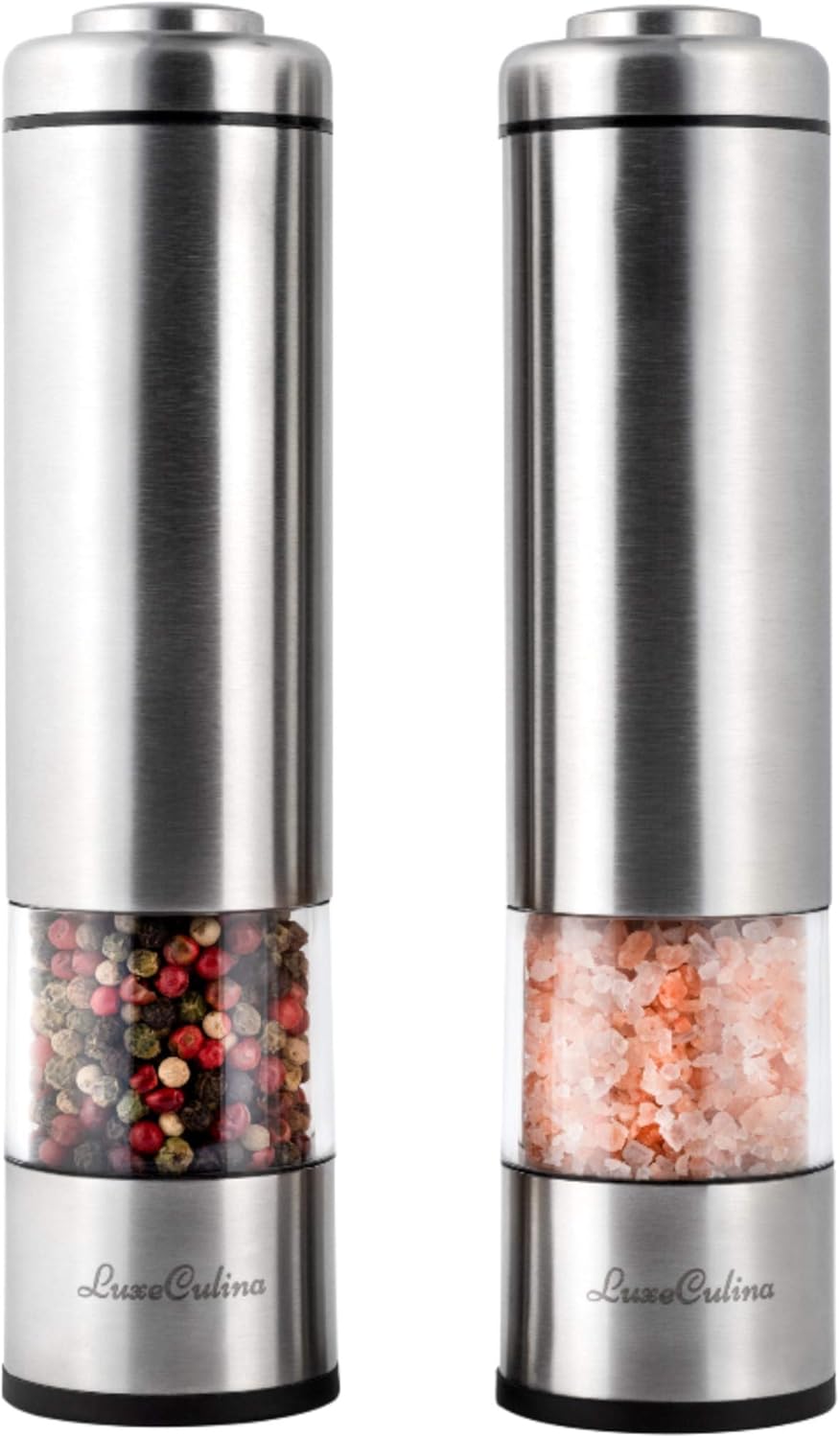 LuxeCulina Electric Salt and Pepper GrindersSalt and Pepper Grinders