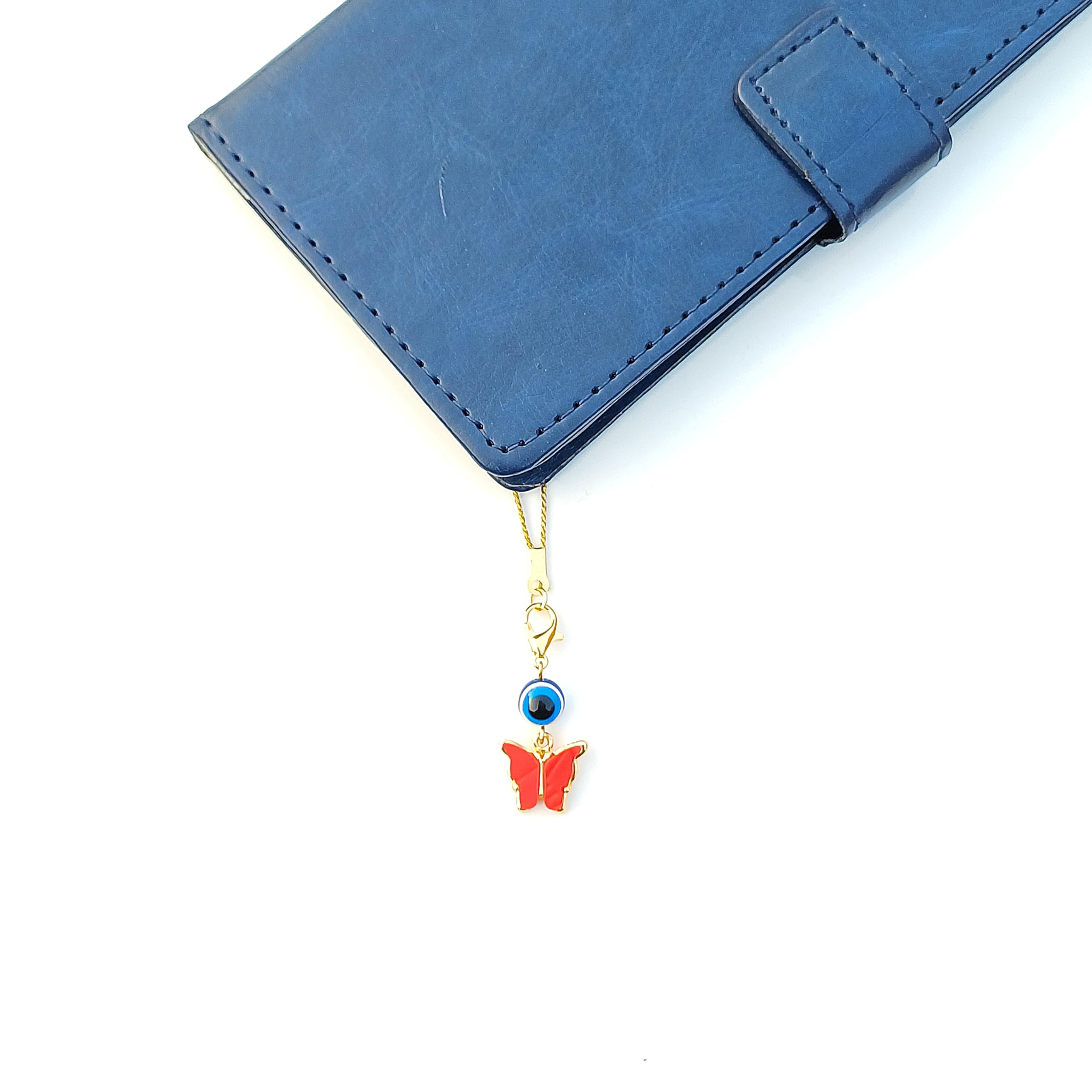 Cute Red Butterfly with Evil Eye Phone Charm Delicate Aesthetic Charm For Phone Bag Keychain Airpods Camera Pendants USB charm Decor-image-27