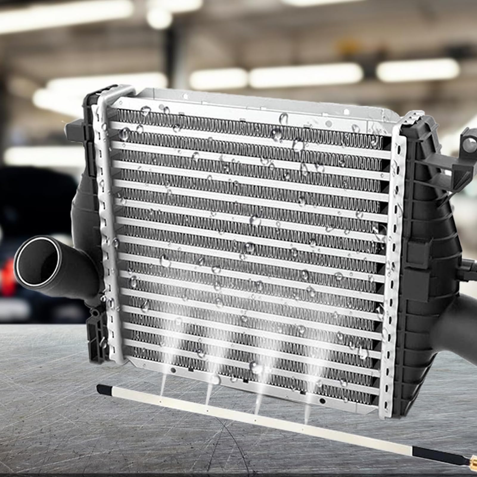Herramienta De Limpieza De Radiador - Para Radiadores | Herramienta De Limpieza In Acero Inoxidable, Soplador Preciso Antifugas Con Rotación 180° Para Coche Autocaravana HVAC AC AC Refrigerador