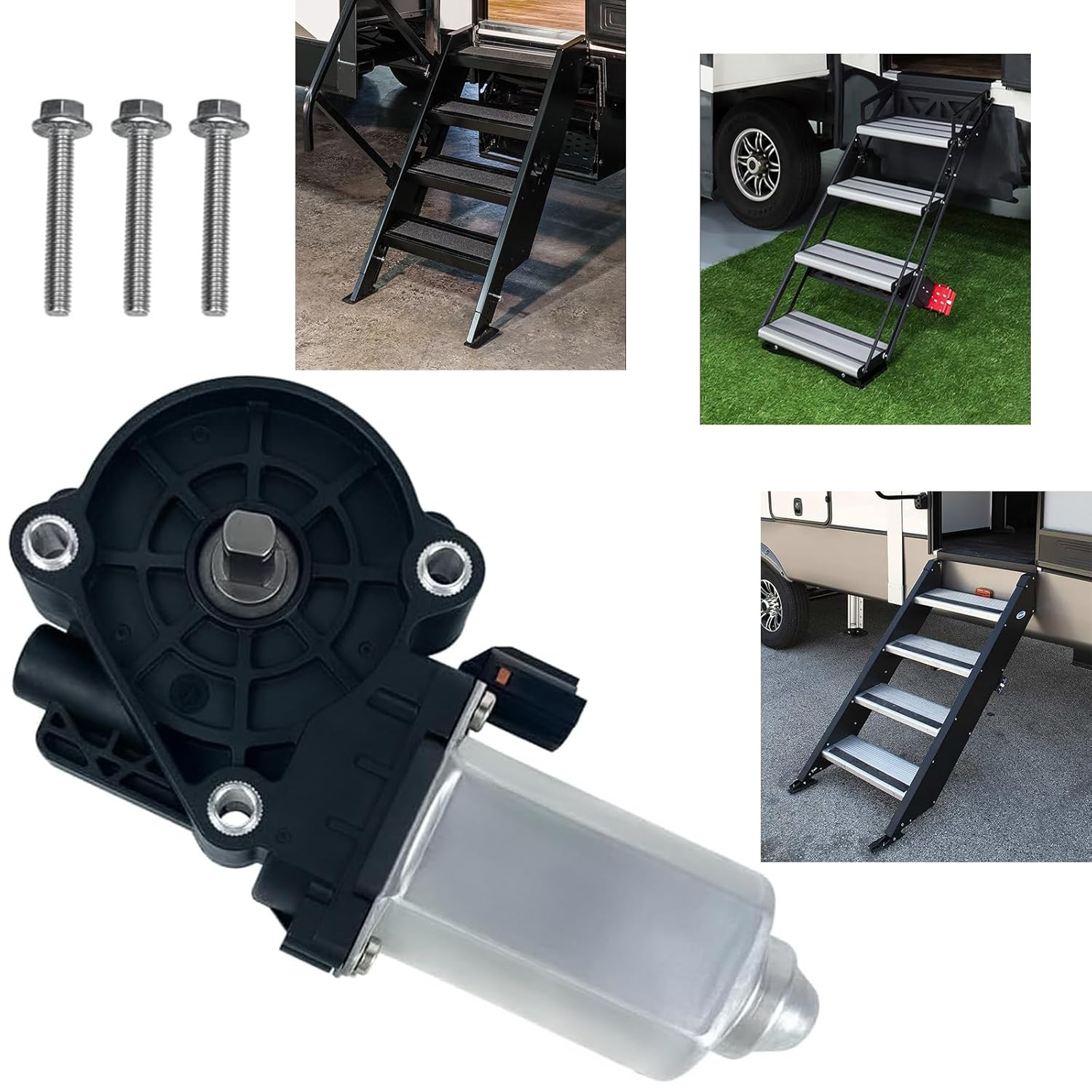 676061 RV Gear Box Linkage with Motor for Kwikee Electric Steps & Gear Box Linkage Replace #366043 1101428 2141001 379147 379160 12V DC 13NM RV Steps Motor Kit
