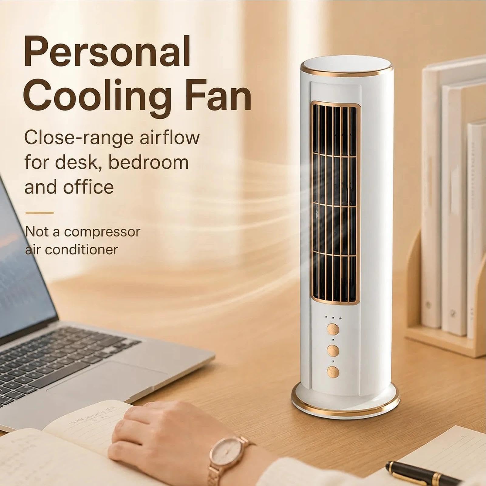 Ventilatore A Torre Da Tavolo 3 Velocità oscillante dispositivo soffiatore | Ventilatore A Torre Portatile Per Casa Camera Da Cucina Appartamento Ufficio Dormitorio Balcone Patio