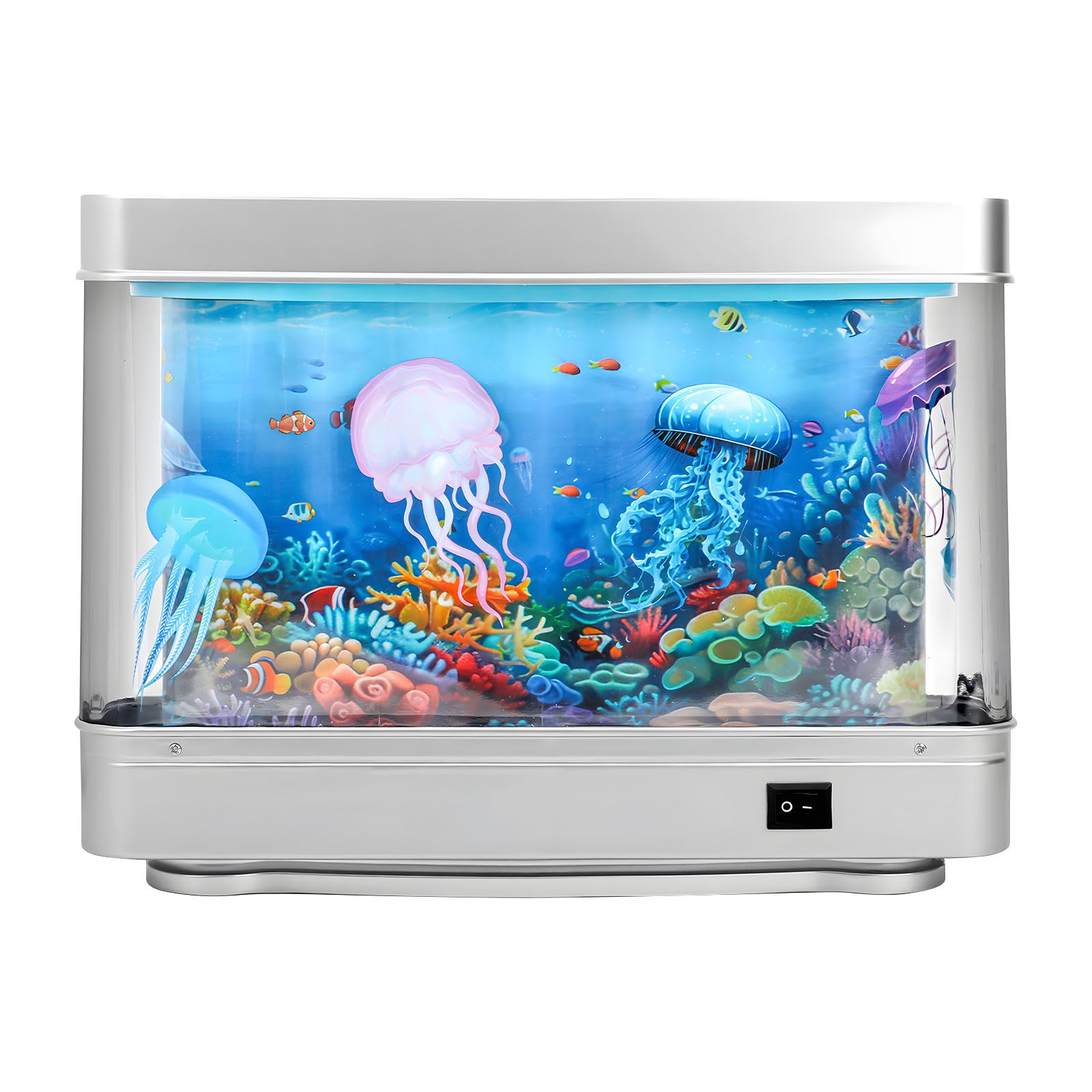 Lampada decorativa per acquario, a forma di medusa, in plastica ABS, illuminazione a LED sicura, alimentazione USB, lampada da scrivania per casa, ufficio, luce notturna a meduse