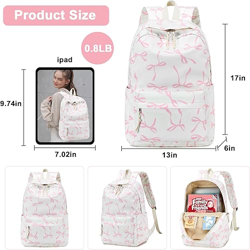 Vista 92 de Bluboon Juego de mochila para adolescentes, mochila escolar para niñas, lonchera y lápices, bolsas para estudiantes, 3 en 1 Gris-3