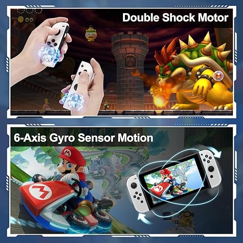 Miniatura 4 de Controller for Nintendo Switch, Replacement Joypad Controller for Nintendo Switch, Right and Left Wireless Switch Joy-pad Controllers with Dual