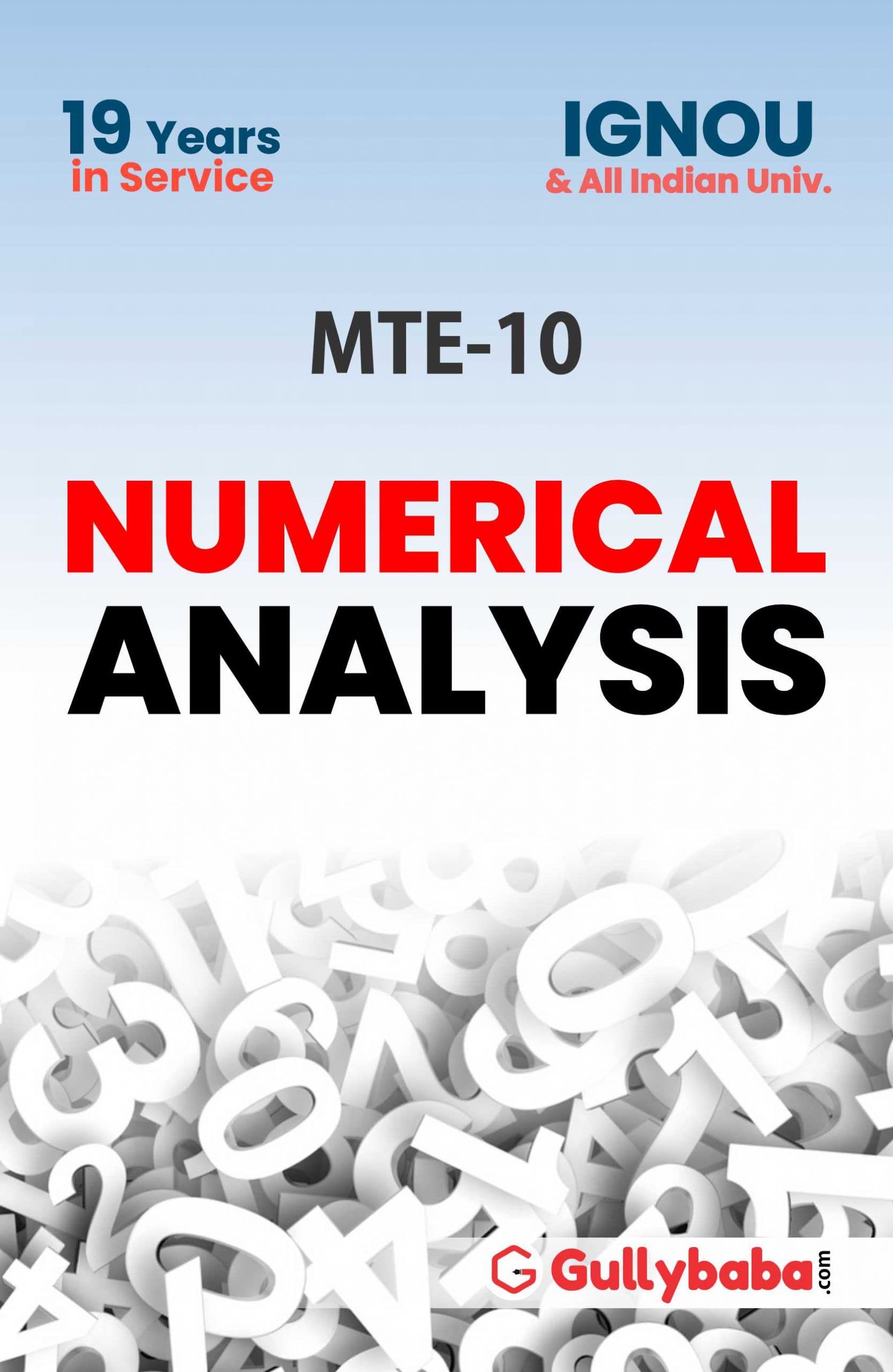MTE-10 Numerical Analysis