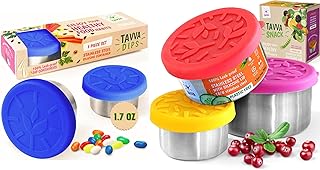 TAVVA Bundle On-The-Go for Kids Snack Set of 3, 1.7oz Set of 3 - Plastic-Free Snack Containers