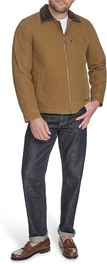 LEVI'S Men's Cotton Depot Jacket With Corduroy Collar