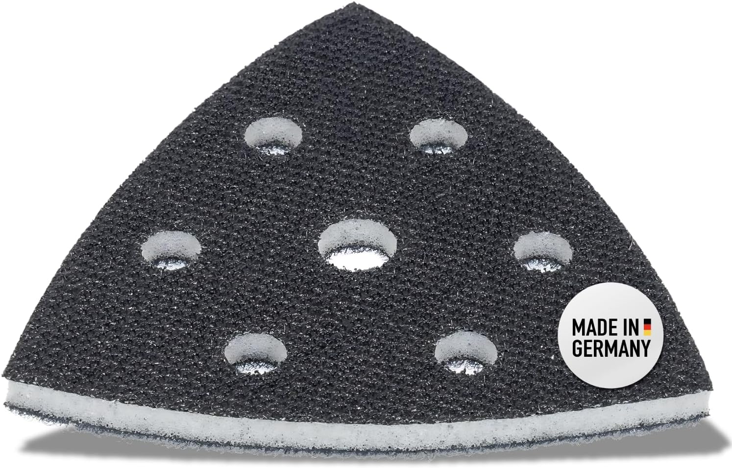 DFS Soft pad for delta sander, sanding plate, 93 x 93 x 93 mm, 6-hole foam (soft), interface pad soft for sandpaper, triangular sanders