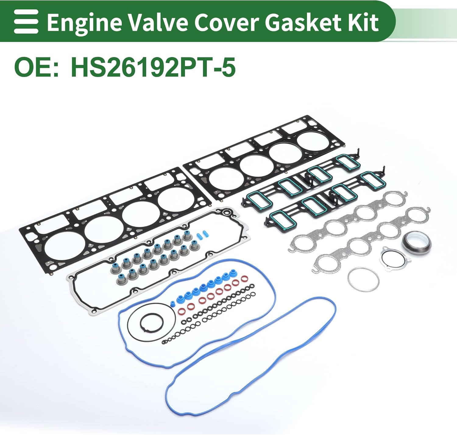 Motoforti Engine Valve Cover Gasket Kit Head Gasket Intake Exhaust Manifold Gasket Set No.HS26192PT-5 for GMC YUKON XL 2500 6.0L 2007-2013 1 Set Engine Car