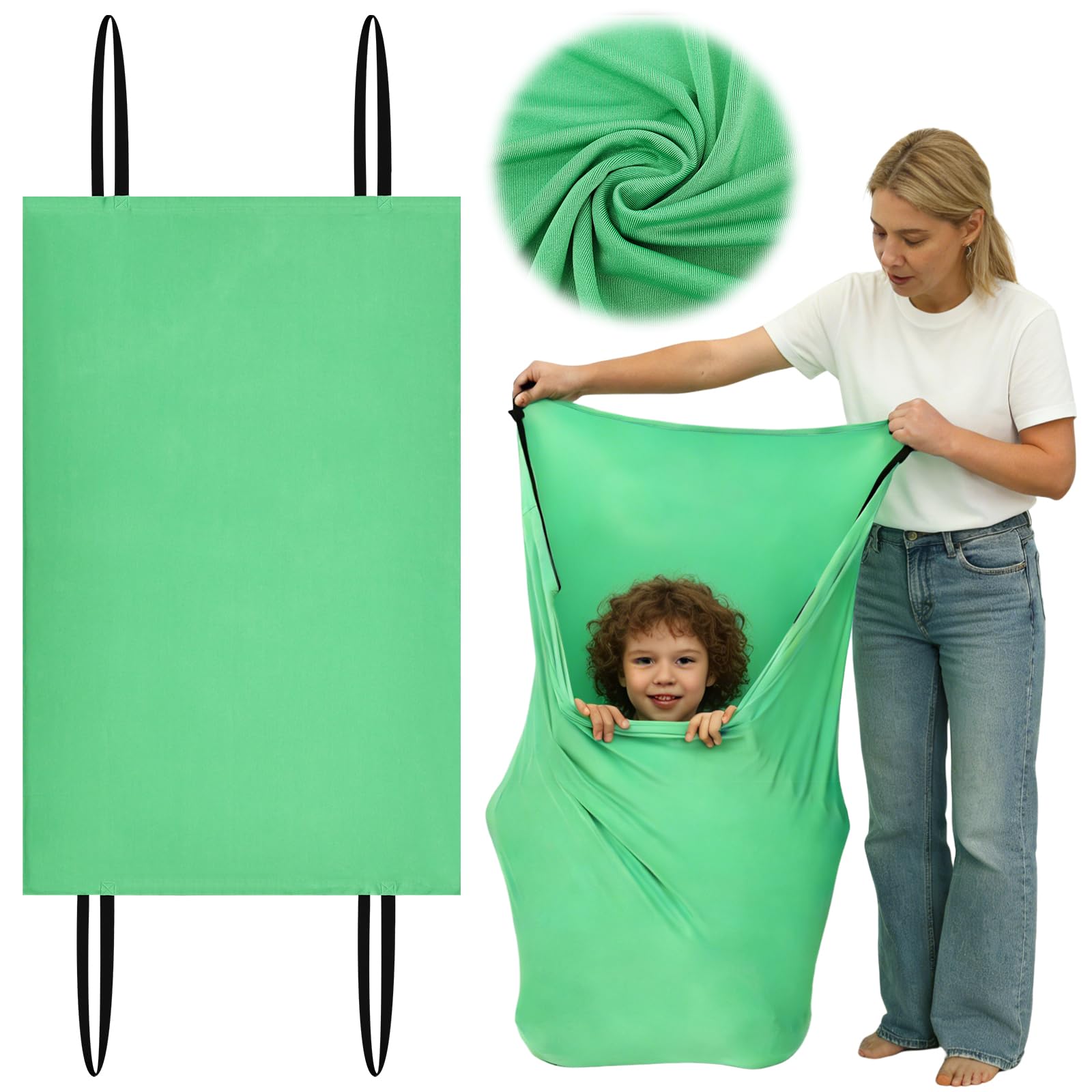 Sensory Tunnel for Kids, Sensory Fabric Tunnel,Sensorys Compression Play for Your Child, Ideal for Home School Help Children Calm Relax Reduce Anxiety(120 * 70CM)