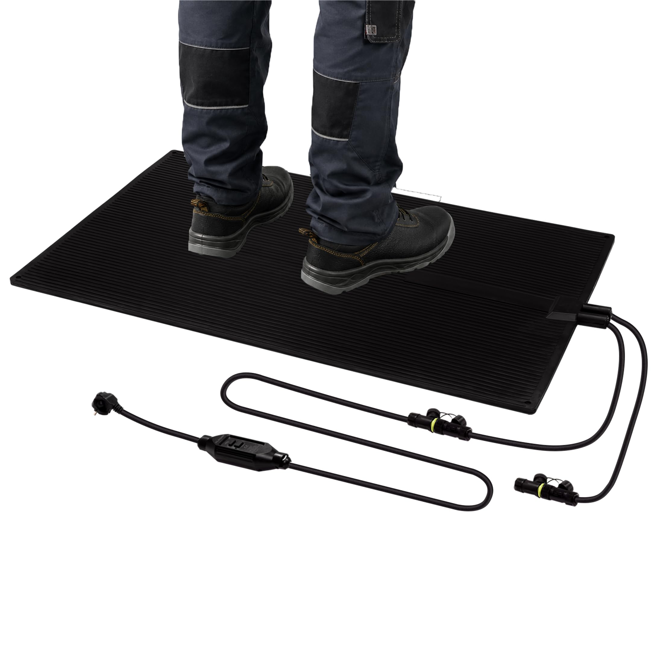 Mi-Heat Alfombrilla calefactora de goma 60 x 100 cm, 300 W con cable de conexión de 1,9 metros y RCD