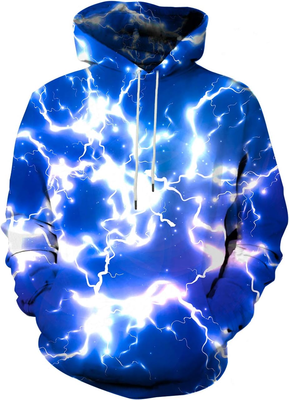Hgvoetty Unisex 3D Print Hoodies Graphic Space Pullover Hooded Sweatshirts for Men Women