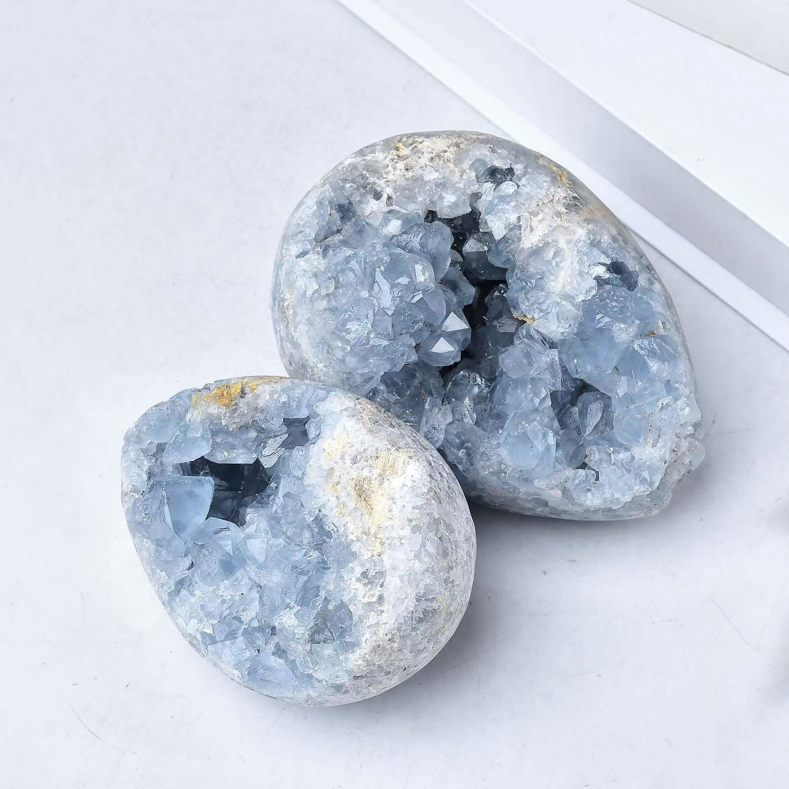 Amazon.co.jp: FZBHRO ナチュラルブルー セレスタイト ジオード