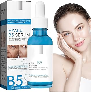 Hyaluronic Acid & B5 Serum - Dark Spot Remover for Face - Hyaluronic Acid Serum for Face for Hydrated - Anti Aging Serum Targets Fine Lines & Wrinkle - Firming and Plumping of Skin All Skin Types (B5)