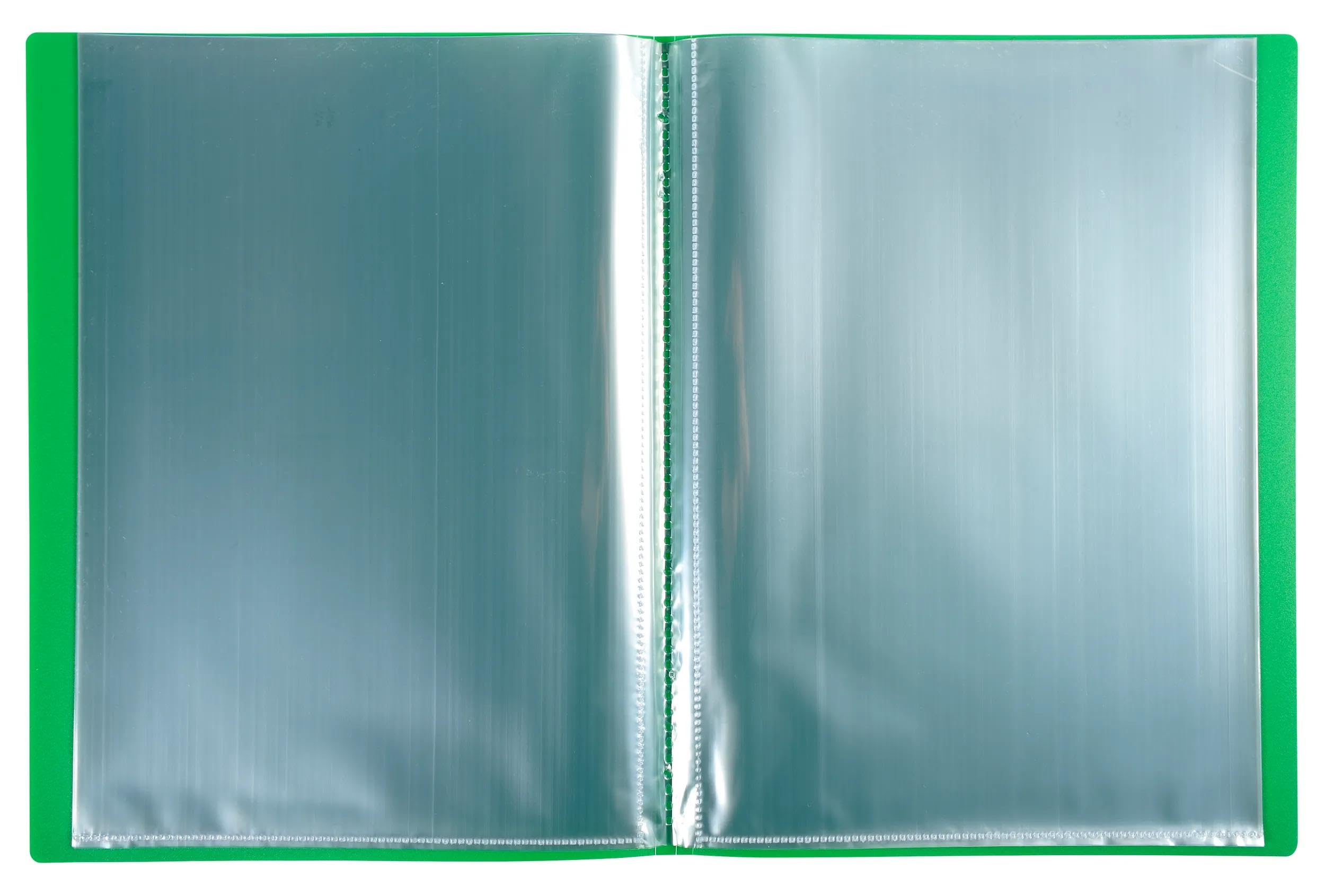 Exacompta 88113E 8er Pack Sichtmappe Opak aus blickdichtem Kunststoff DIN A4 mit 100 Kristallhüllen perfekt für die Schule und das Büro Aktenhülle, Prospekthülle, grün