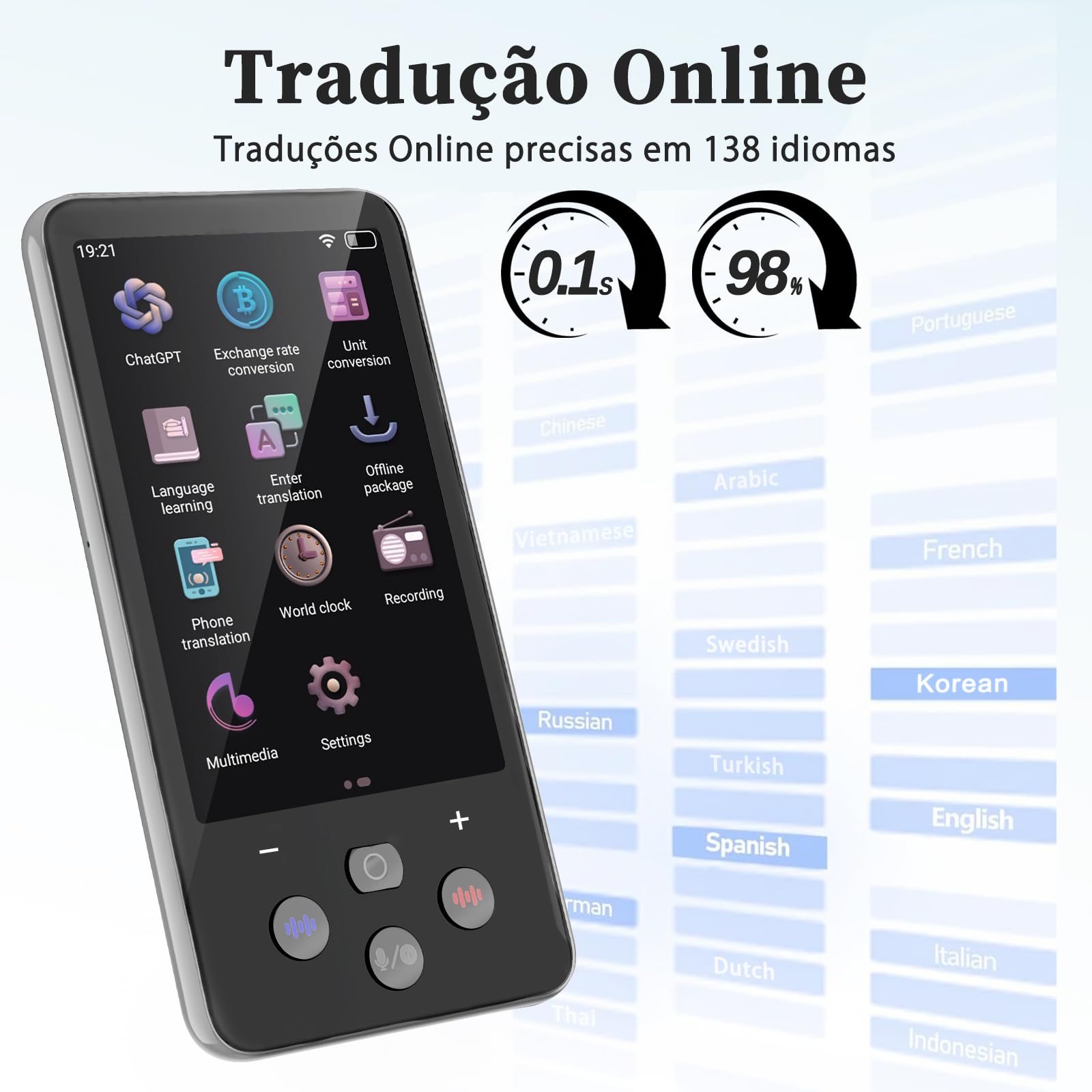 Dispositivo Tradutor de Idiomas, Dispositivo de Tradução em Tempo