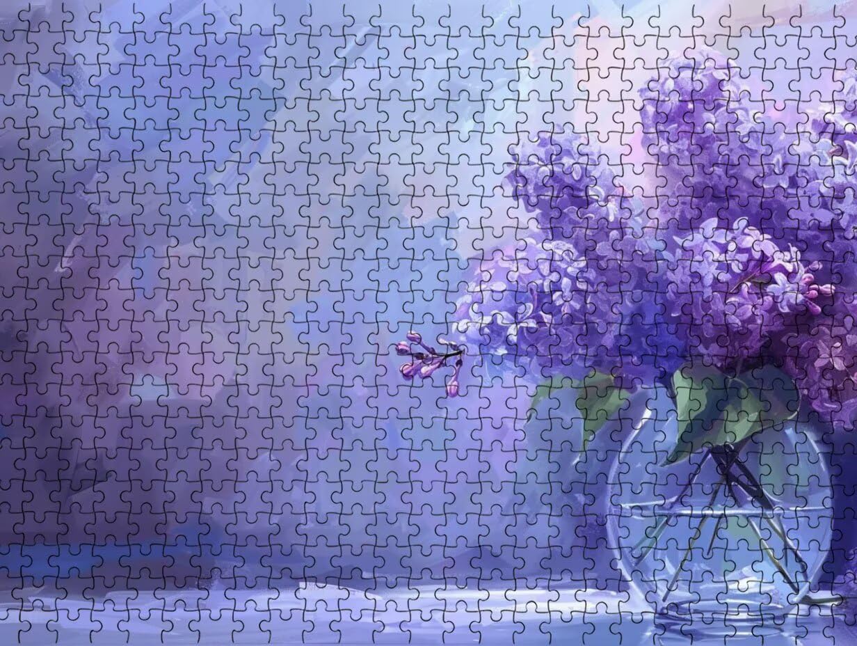 Puzzle per Adulti 2000, Piante Viola, legno Classico Puzzles LDYQS6-707