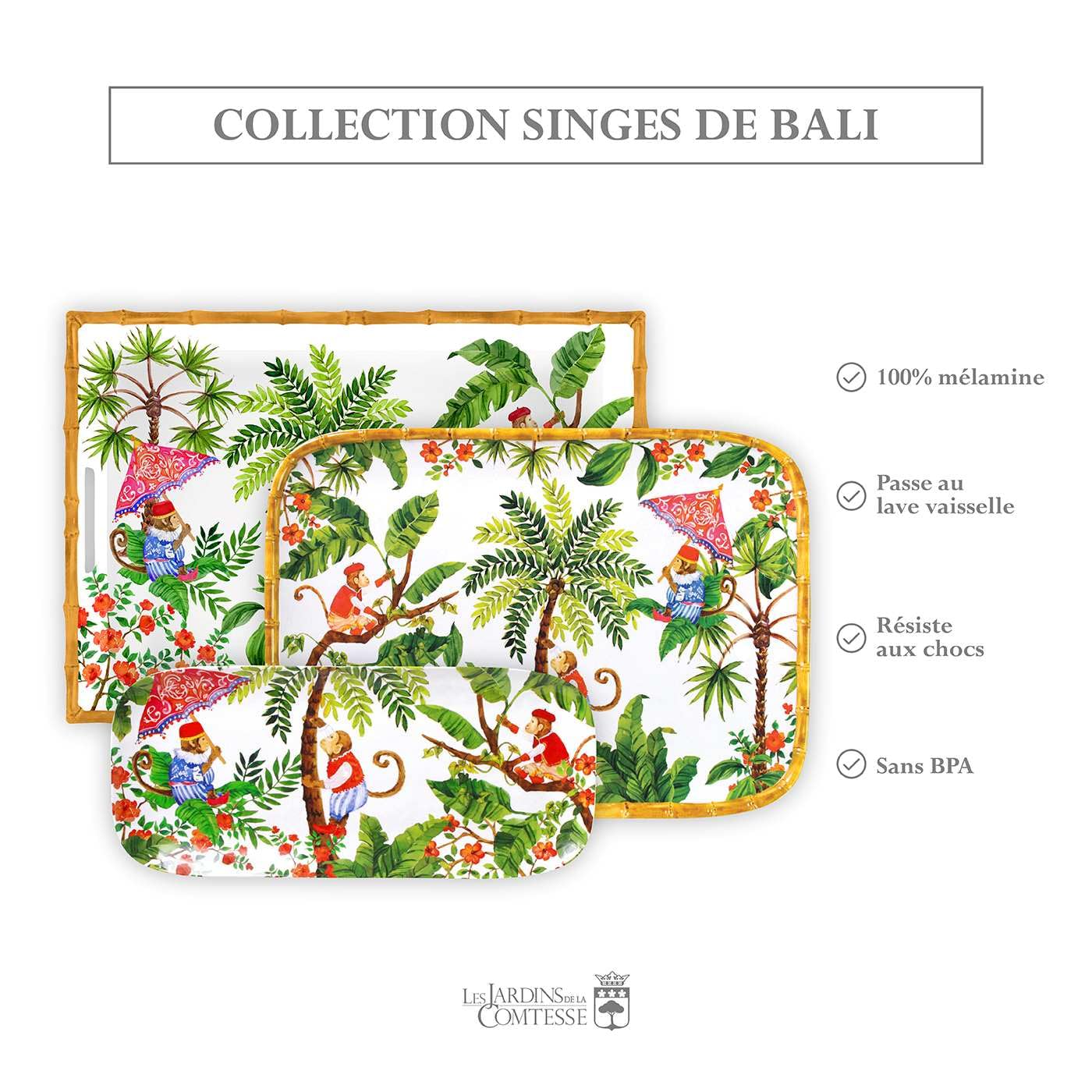 Les Jardins de la Comtesse - Plat de Présentation Rond en Mélamine Les Jardins de la Comtesse - Plat de Présentation Rond en Mélamine
