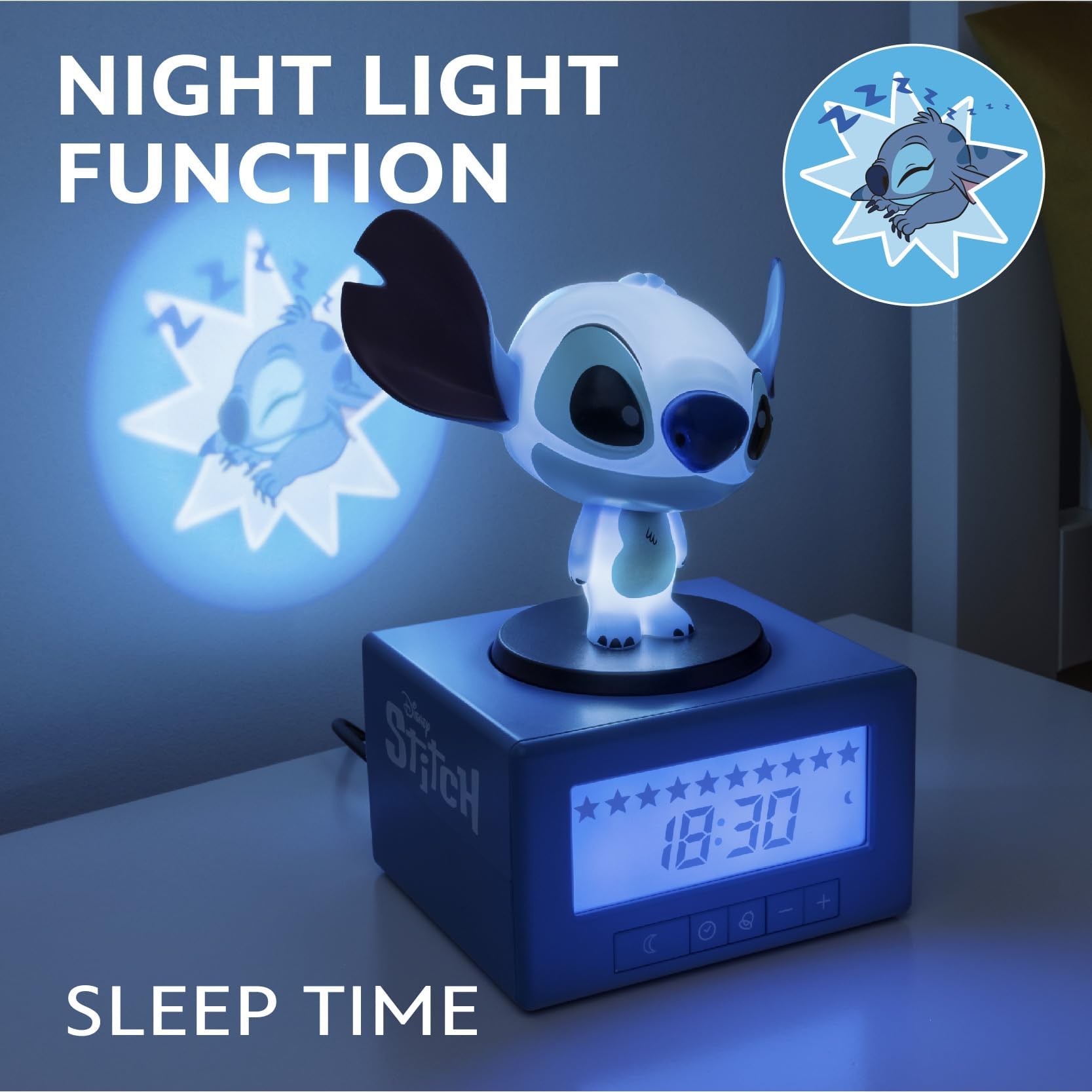 Amazon.com: Stitch Sleep Training Alarm Clock - Officially