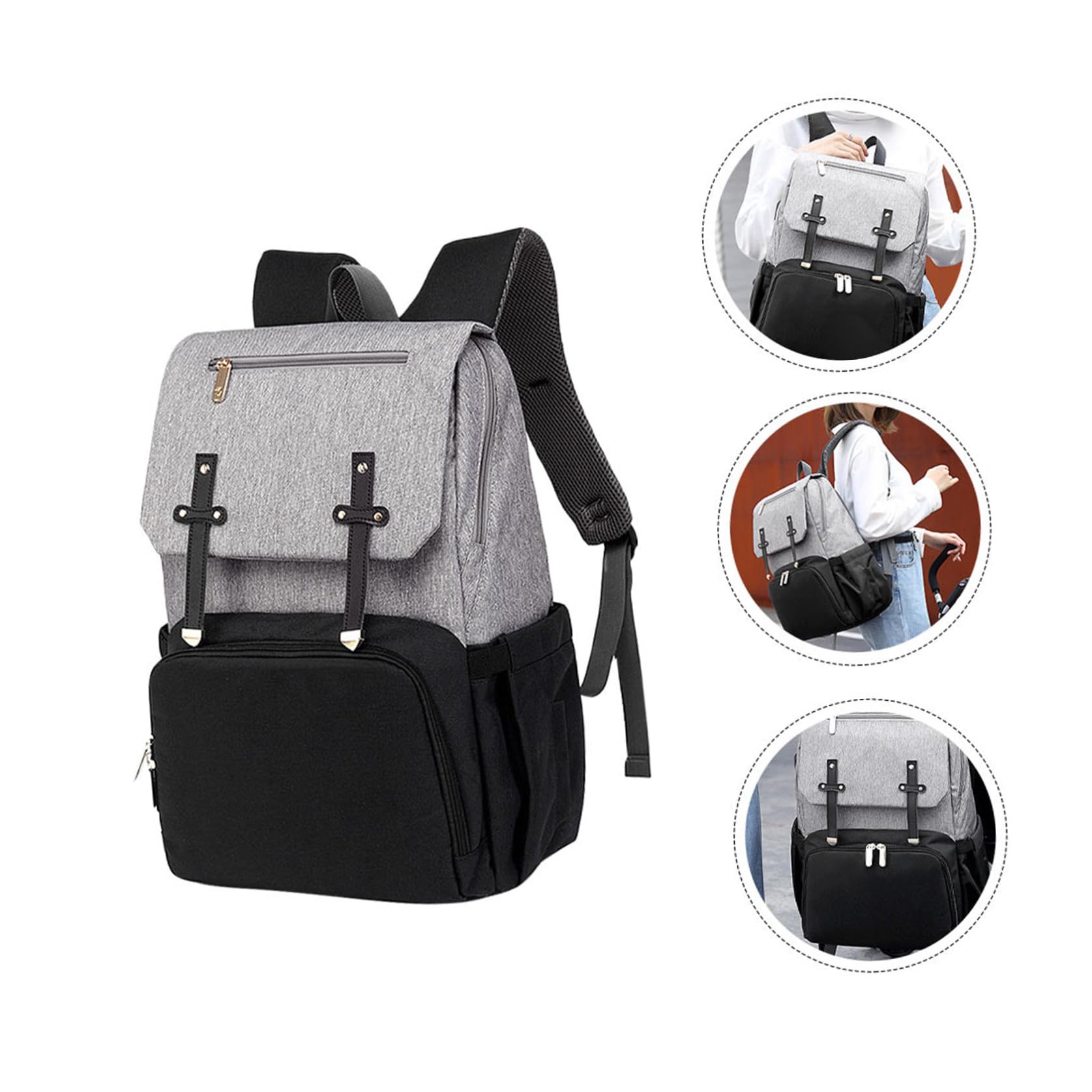 Multifunktionaler Outdoor Rucksack für Mütter mit Großer Kapazität aus Oxford Stoff Doppelte Schultertasche zum Reisen und Einkaufen