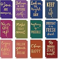 Vista 1 de Zonon 24 mini cuadernos inspiradores para recuerdos de fiesta, bloc de notas de bolsillo, mini cuaderno a granel forrado colorido pequeño diario