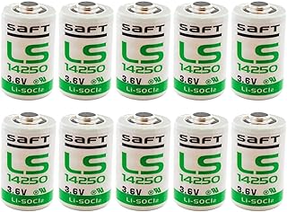 10x SAFT LS14250 3.6V 1/2AA Battery For Data Collection, AMR Add-ons, RFID Tracking, Asset Tracking, Theft Prevention, Locator Beacons, Fleet Monitoring MFG PN: 700053 NSN: 6135-01-669-4691