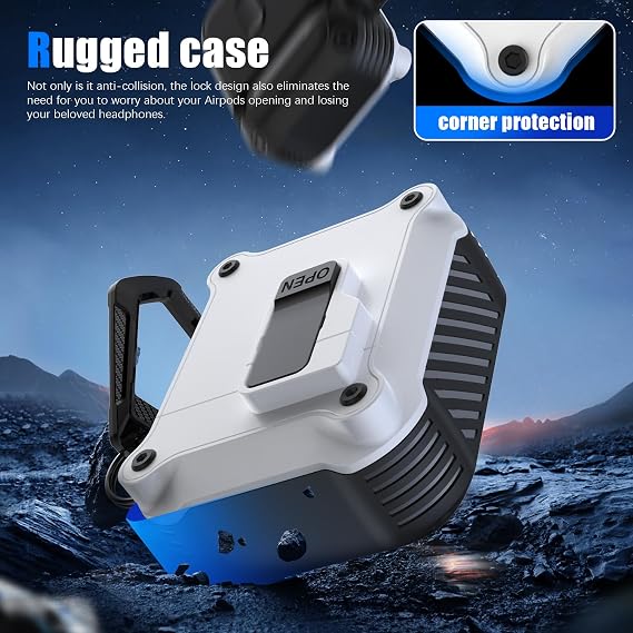 RFUNGUANGO for Airpods 2nd and 1st Generation Protective Cases White
