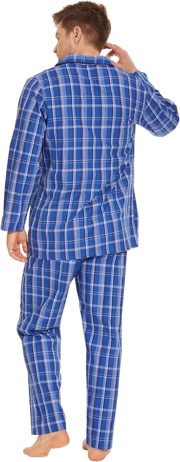 amaxer cotton pajama set for men 100% cotton pajamas soft PJS - Image 2