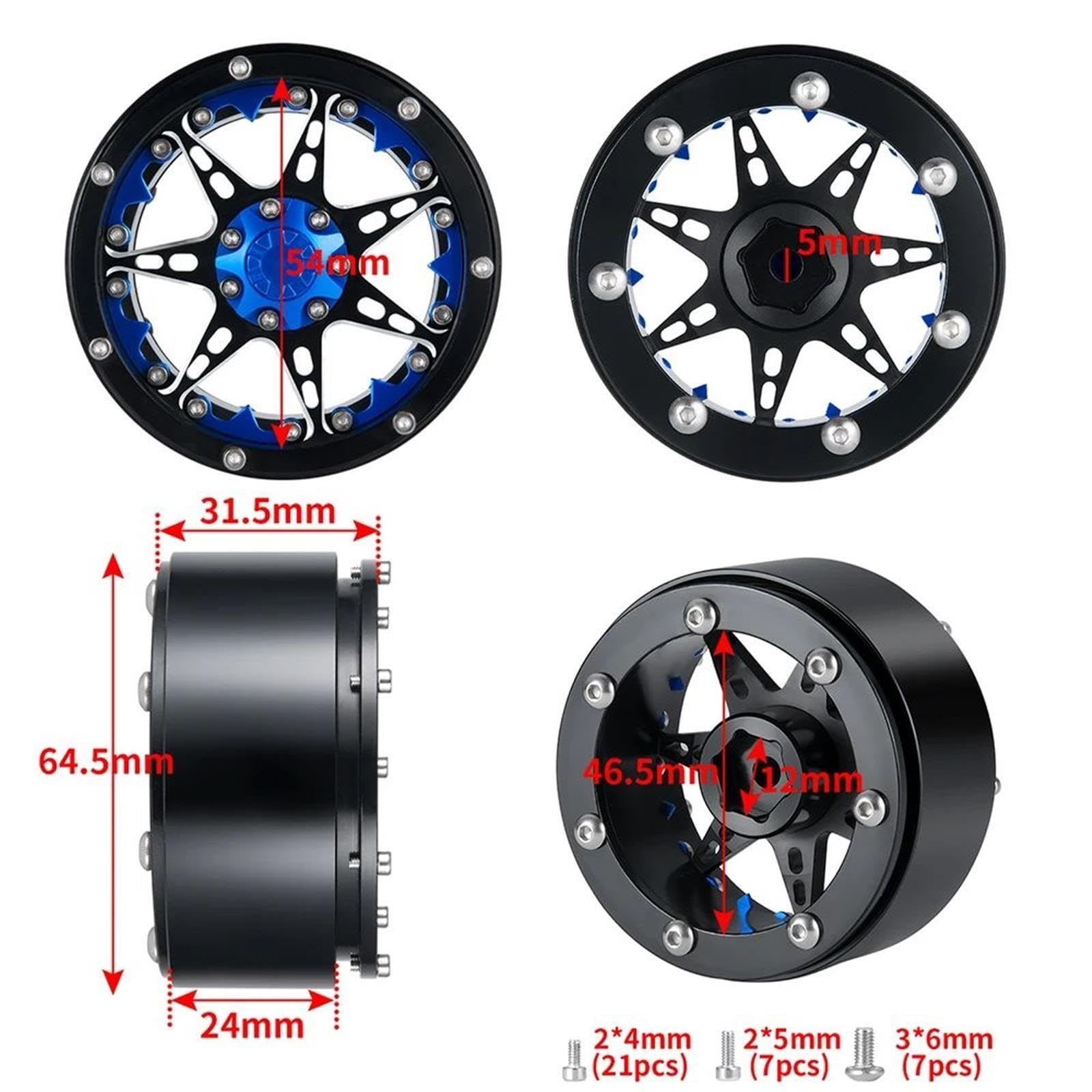 2.2Beadlock Felge Für Traxxas Für TRX4 Für TRX6 1/10 Rc Teil Auto