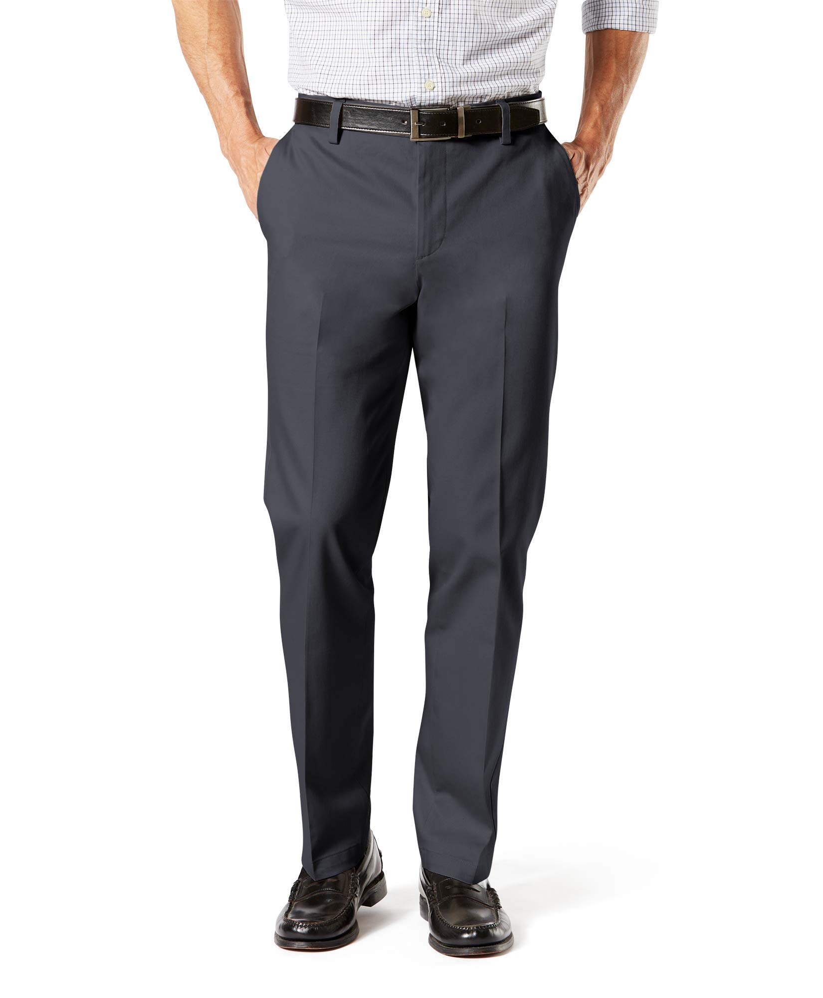 Dockers Mens Straight Fit Signature Lux Cotton Stretch Khaki Pant - Creased